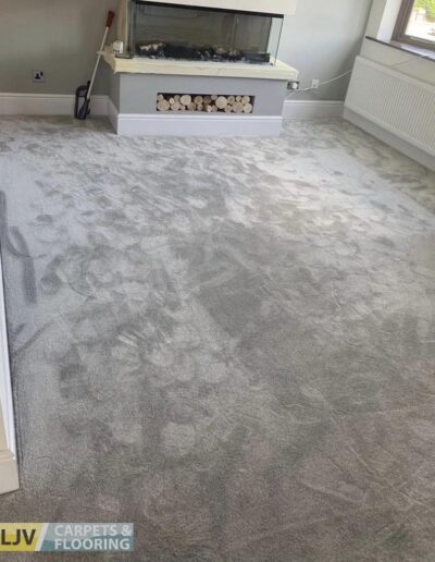 Living room Grey Carpet Leigh - LJV Flooring