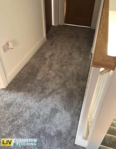 Leigh Grey Carpet upstairs - LJV Flooring